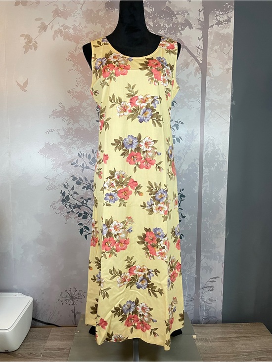 Josephine Chaus Dresses & Skirts - Josephine Chaus 2pc Floral Maxi Dress Shirt Set Yellow M Petite 90s Vintage